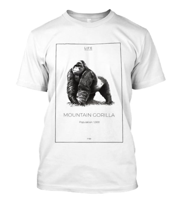 Mountain Gorilla Population 1000 Conservation Awareness Wildlife T-Shirt