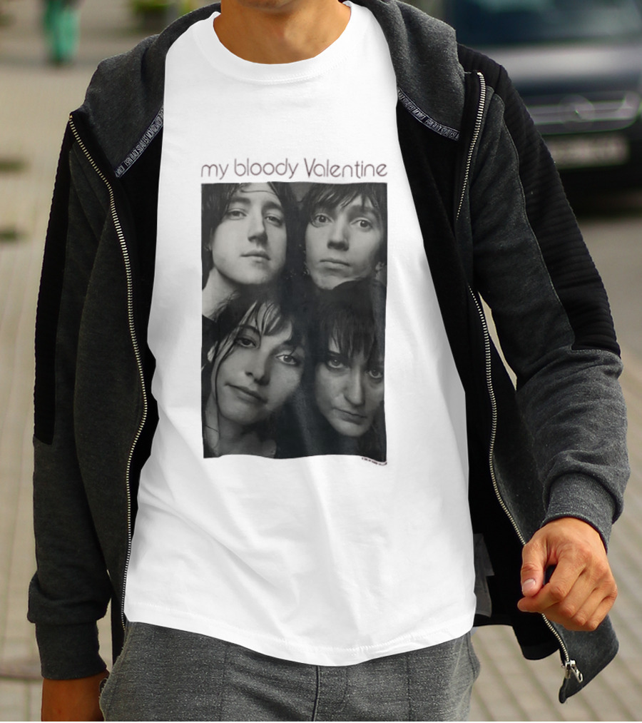 My Bloody Valentine Kevin Shields Bilinda Butcher Colm O'Ciosoig Deb Googe Vintage Band Photo T-Shirt