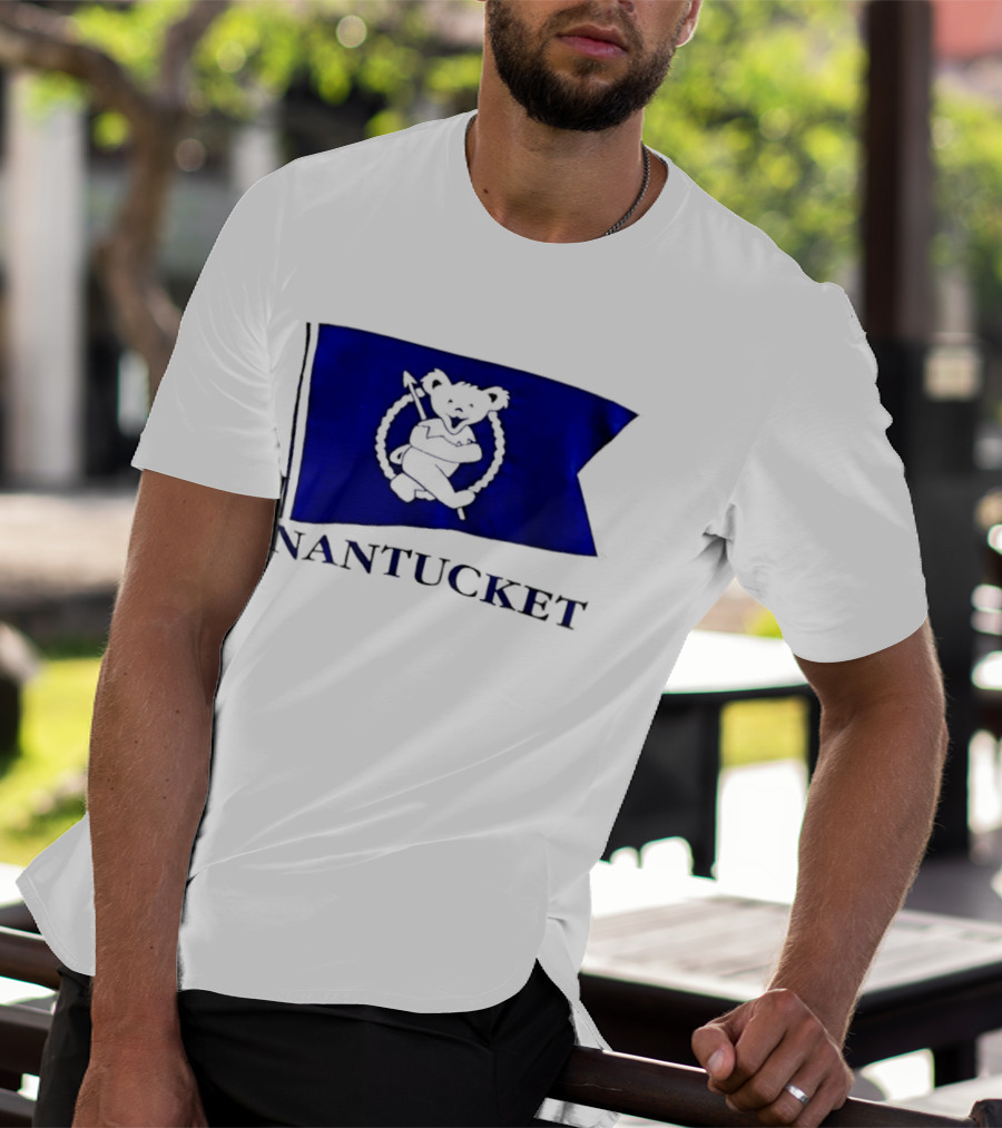 Nantucket Flag Grateful Dead Dancing Bear T-Shirt
