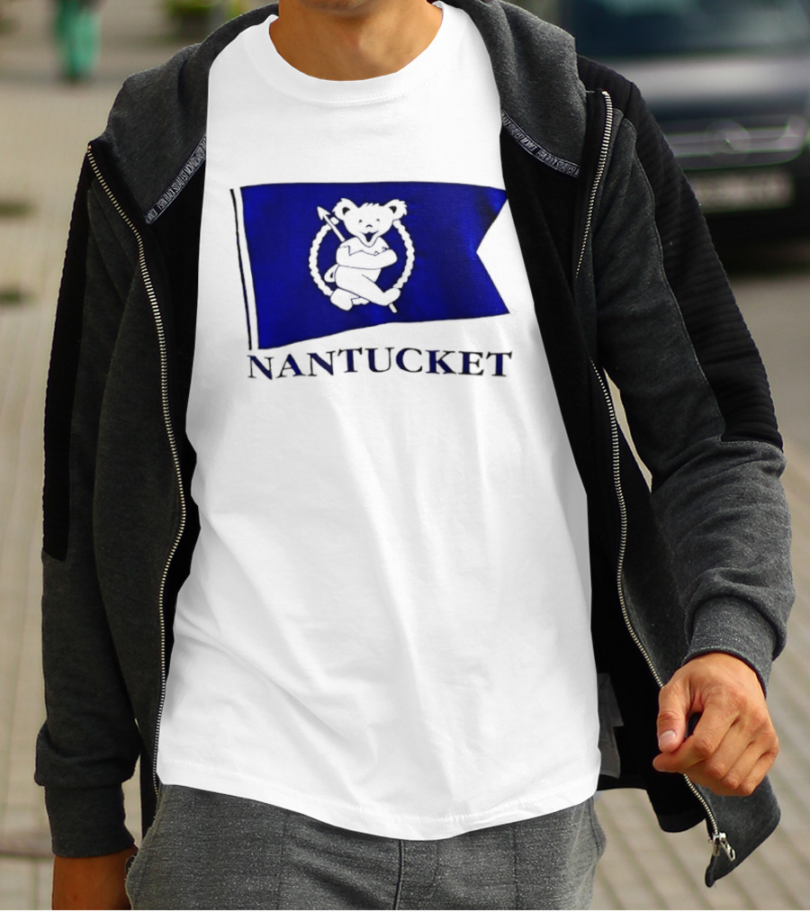 Nantucket Flag Grateful Dead Dancing Bear T-Shirt