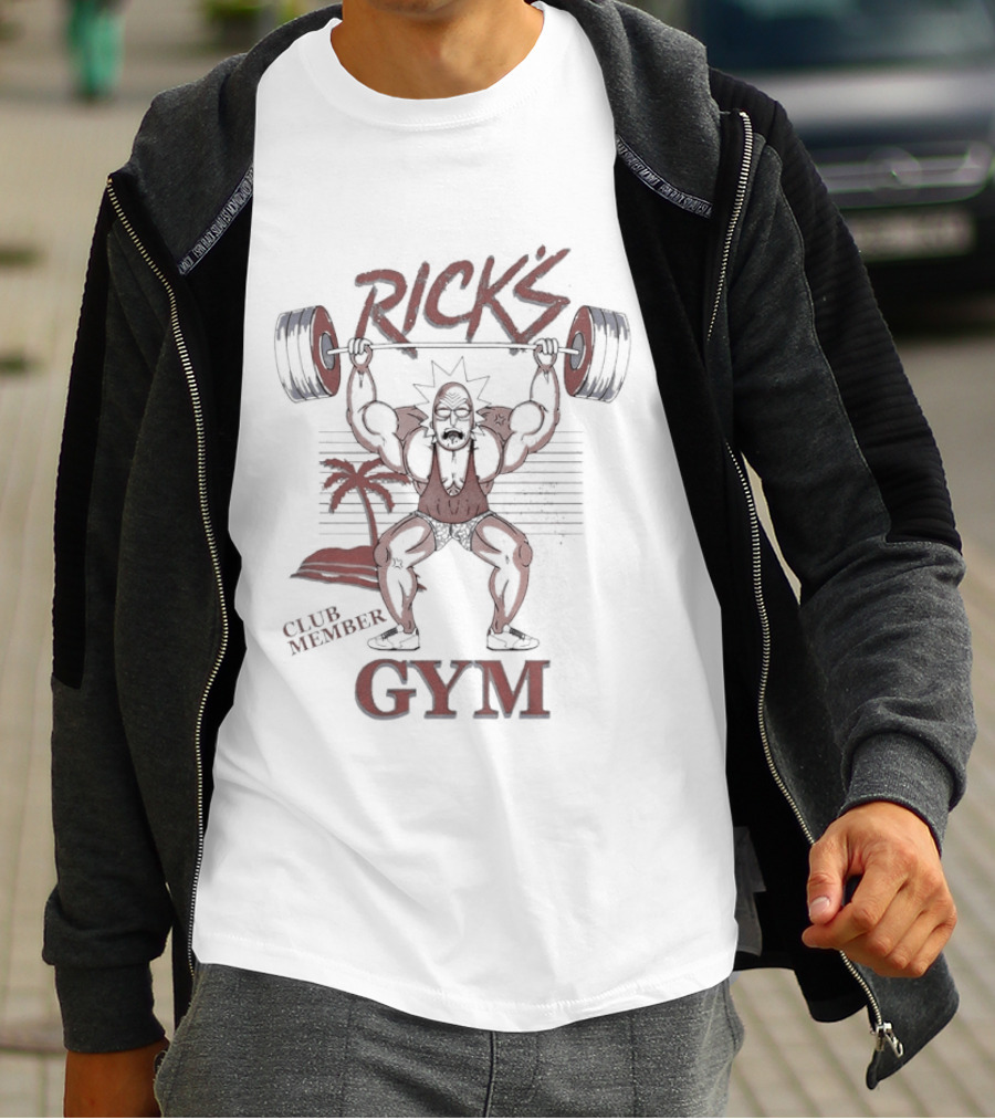 Rick's Gym Club Schwifty Weightlifting Adventures T-Shirt