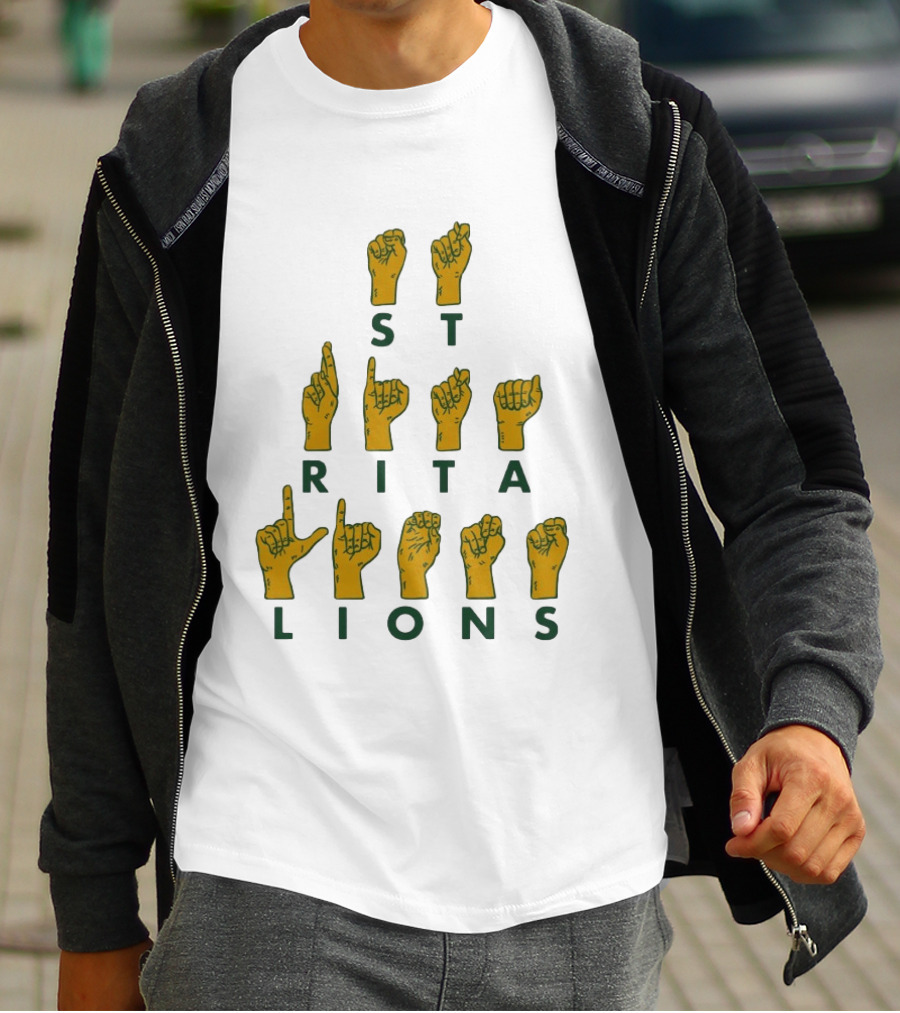 St Rita Lions American Sign Language Team Spirit T-Shirt