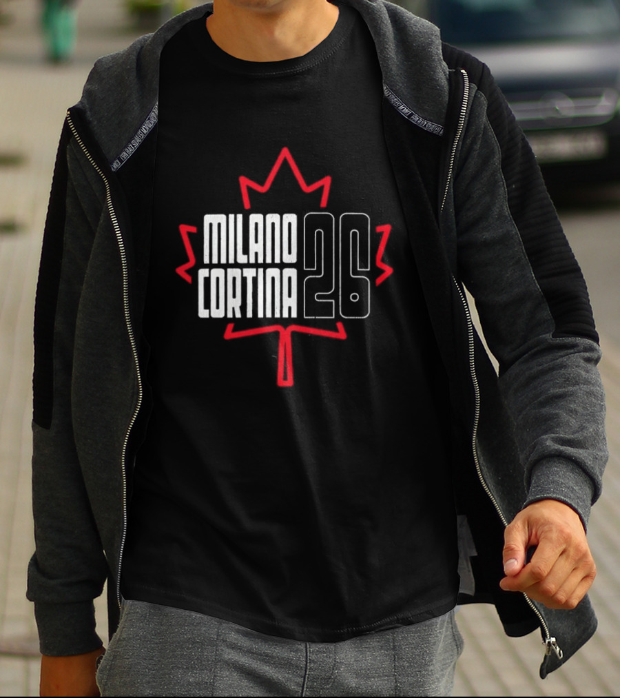 Canada Maple Leaf Milano Cortina 26 Hockey Concept T-Shirt