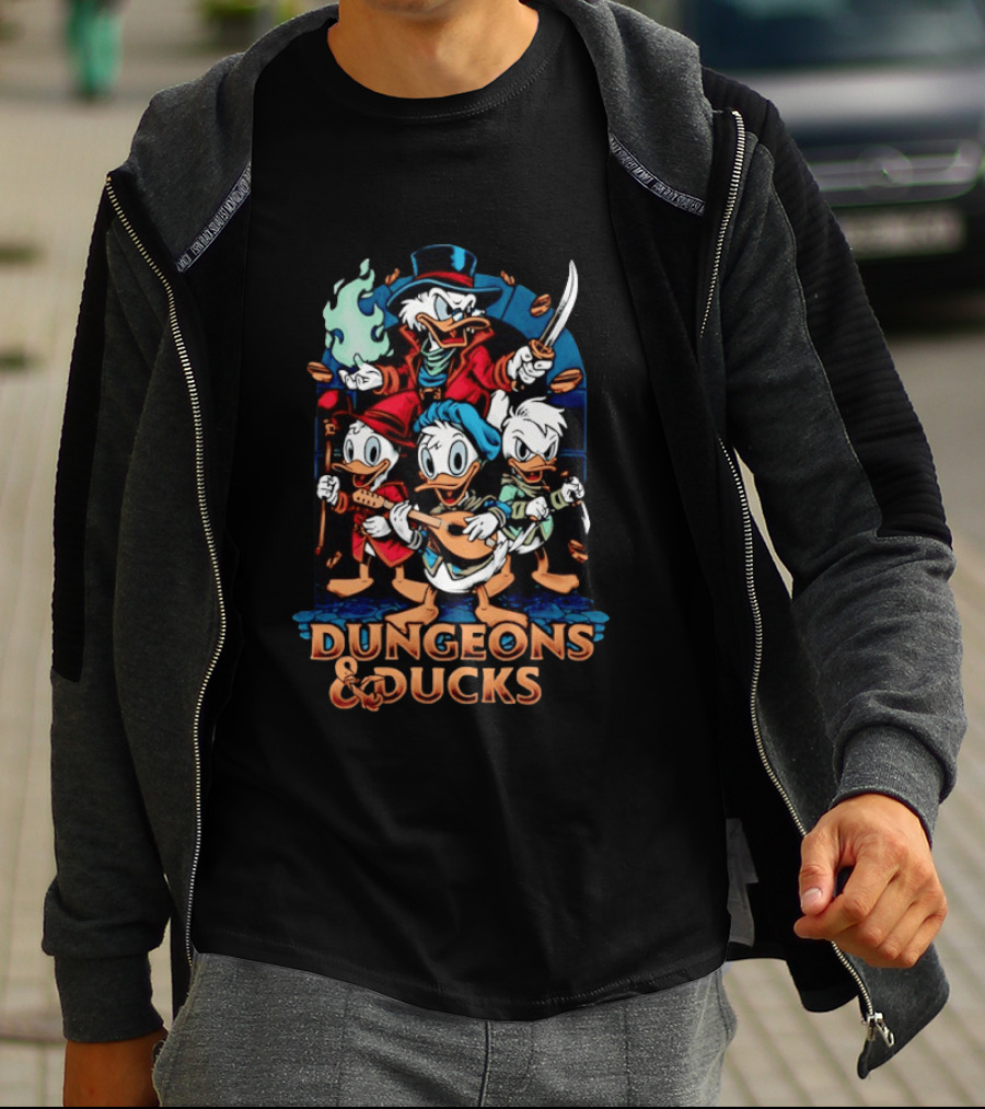 Dungeons And Ducks Scrooge McDuck Adventurers Fantasy T-Shirt