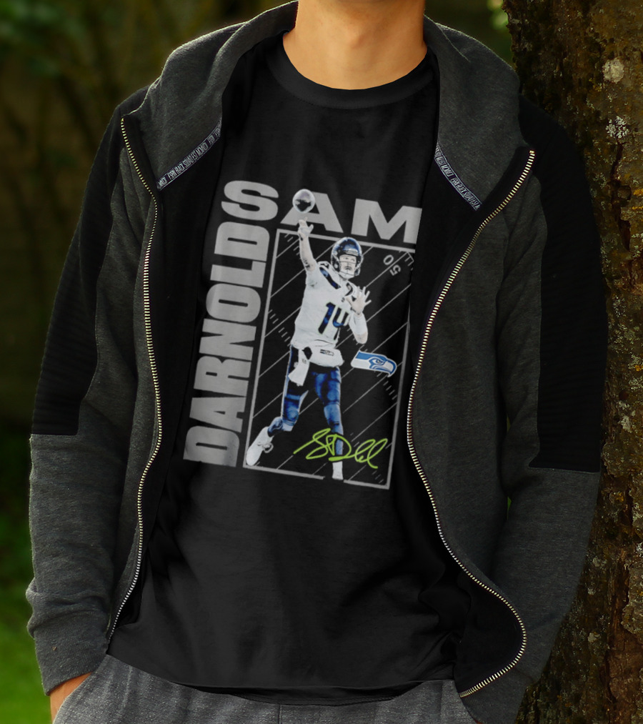 Darnold SAM Seattle Seahawks 14 Football Player Action T-Shirt