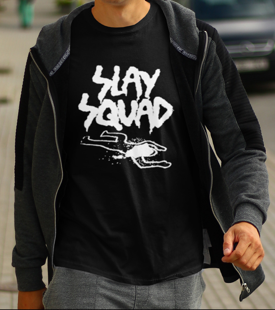 Slay Squad Do Not Cross Outline Stencil T-Shirt