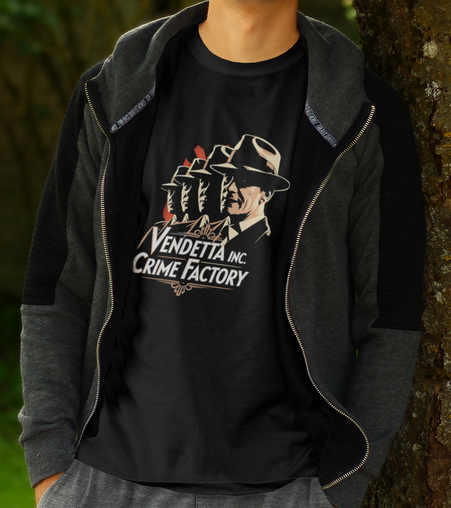 Vendetta Inc Crime Factory Classic Mafia Fedora T-Shirt