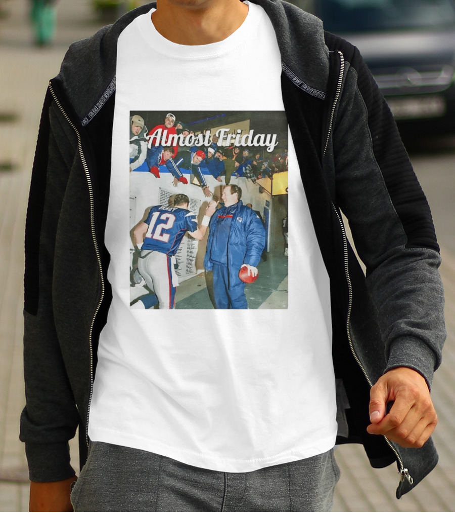Almost Friday Bill And Tom Football Celebration Patriots 12 T-Shirt