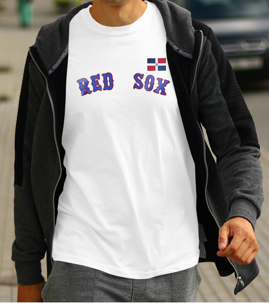 Boston Red Sox Dominicana Flag T-Shirt
