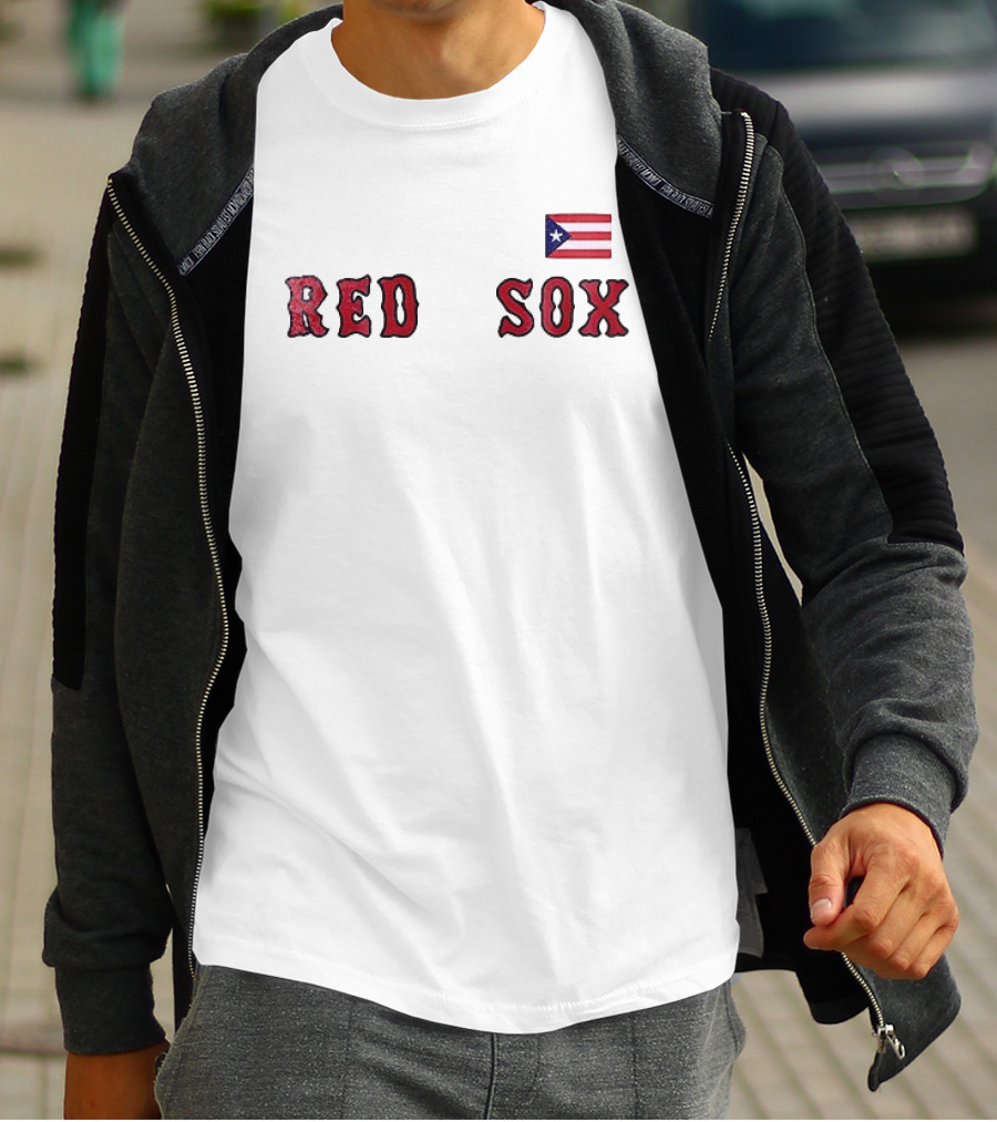 Boston Red Sox Puerto Rican Flag Red Sox T-Shirt