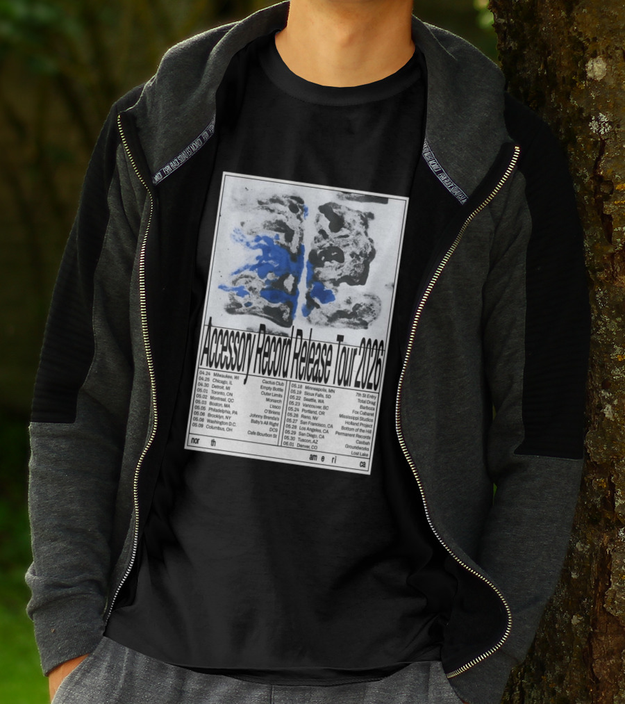 Accessory Record Release Tour 2026 North America Cactus Club Johnny Brenda's 7th St Entry Fox Cabaret Barboza Casbah T-Shirt