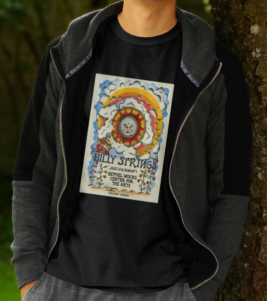 Billy Strings Summer Tour 2026 Bethel Woods Center For The Arts July 31 August 1 T-Shirt