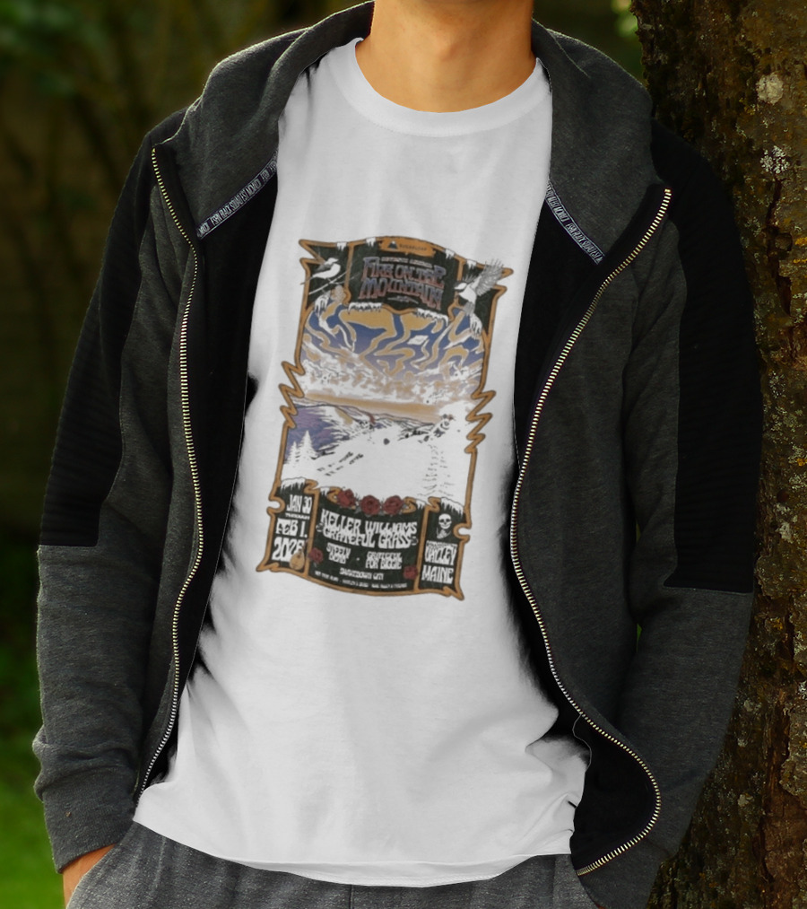 Keller Williams Grateful Grass Sugarloaf Maine Jan 30 Feb 1 2026 Jenkins Mountain T-Shirt