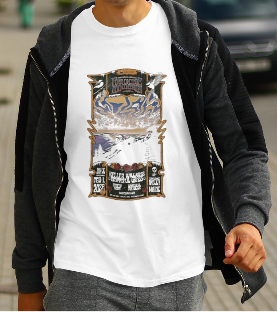 Keller Williams Grateful Grass Sugarloaf Maine Jan 30 Feb 1 2026 Jenkins Mountain T-Shirt
