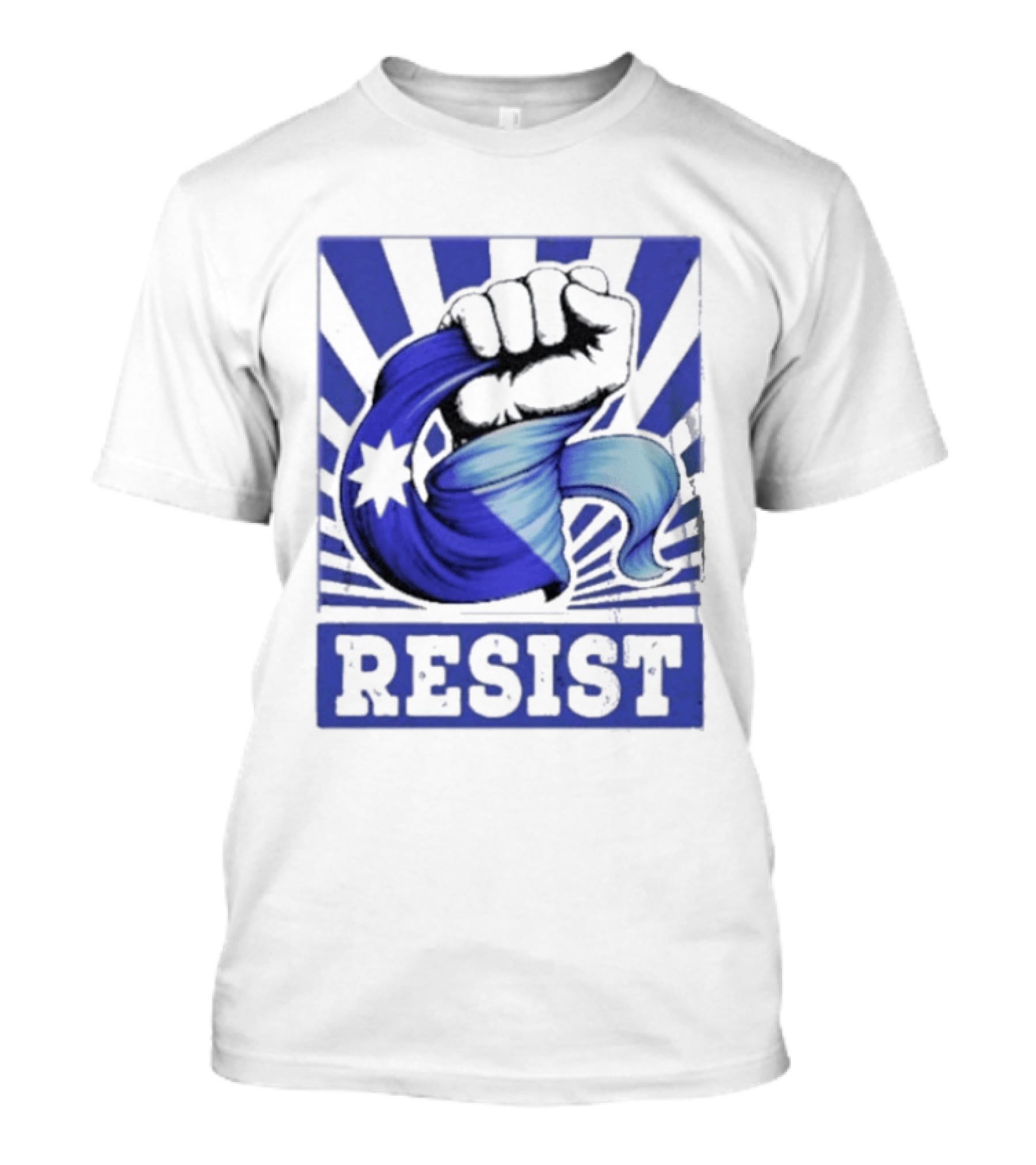 Minnesota Resist ICE Out Blue Fist Star T-Shirt