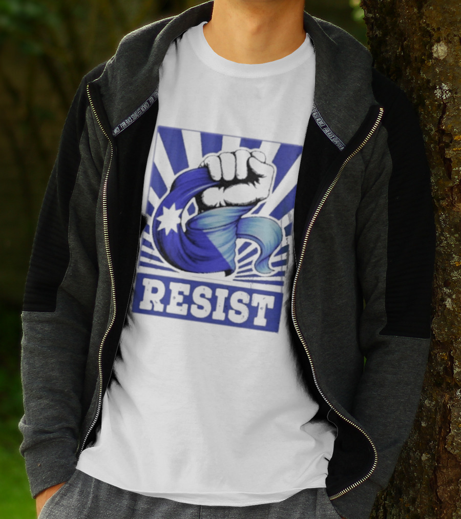 Minnesota Resist ICE Out Blue Fist Star T-Shirt