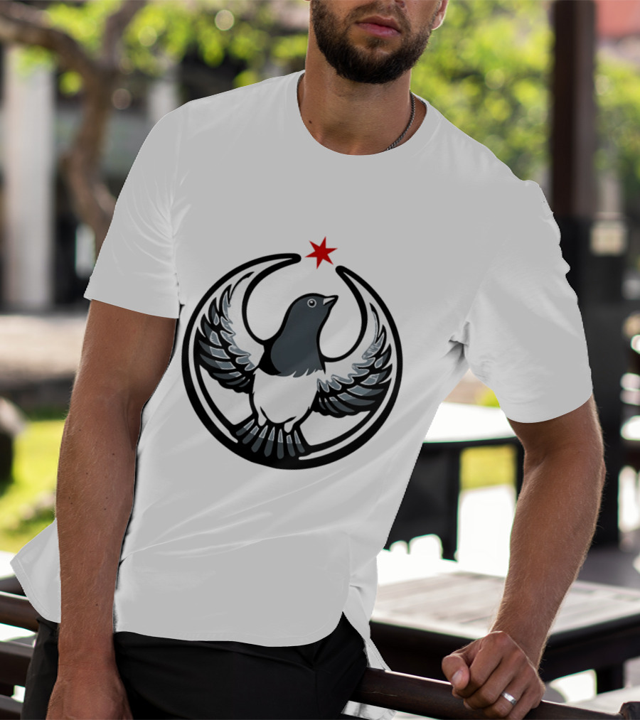 Rebel Pigeon Alliance Symbol With Star And Wings T-Shirt