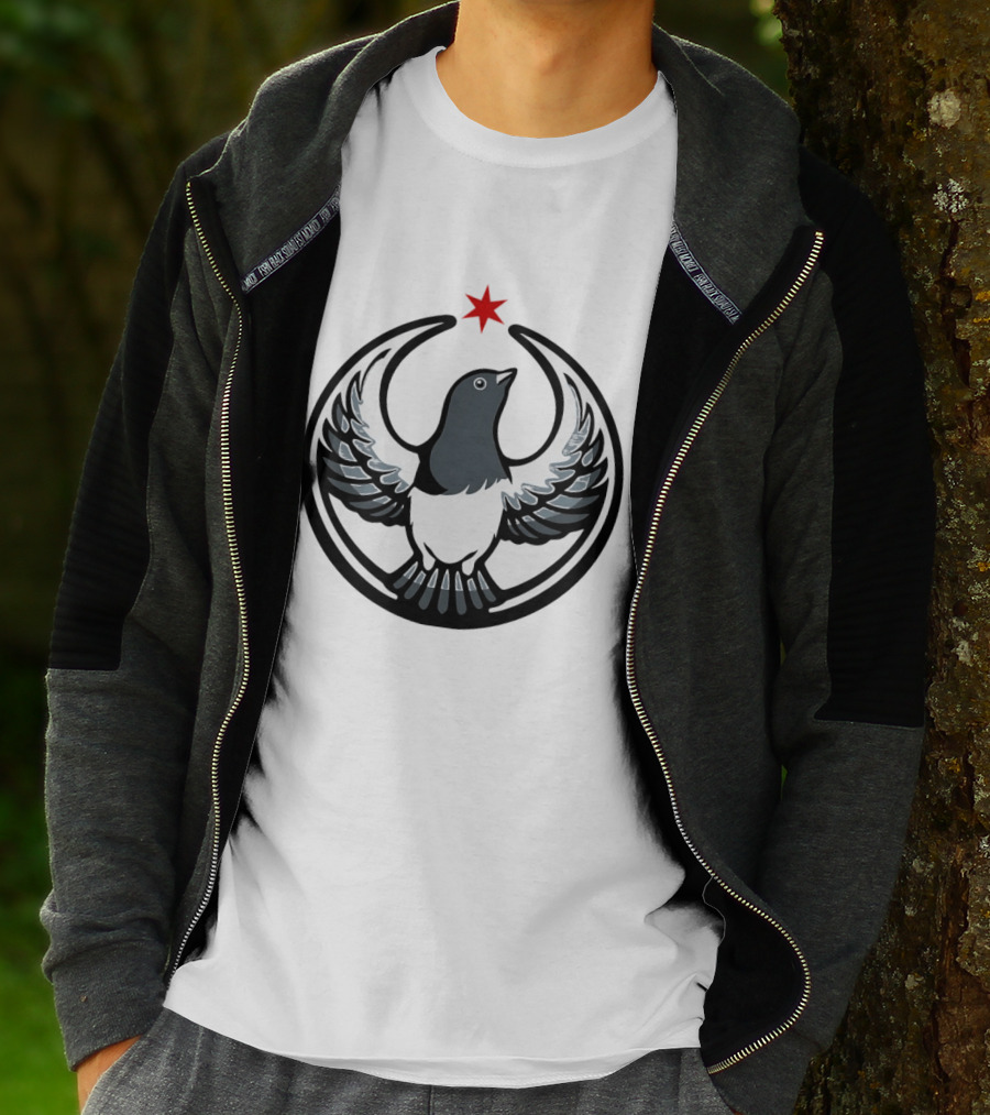Rebel Pigeon Alliance Symbol With Star And Wings T-Shirt