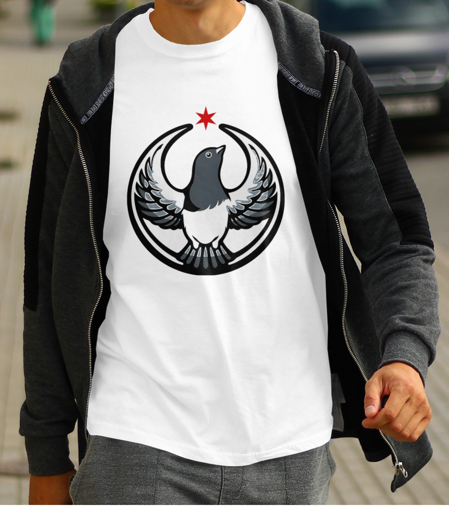 Rebel Pigeon Alliance Symbol With Star And Wings T-Shirt