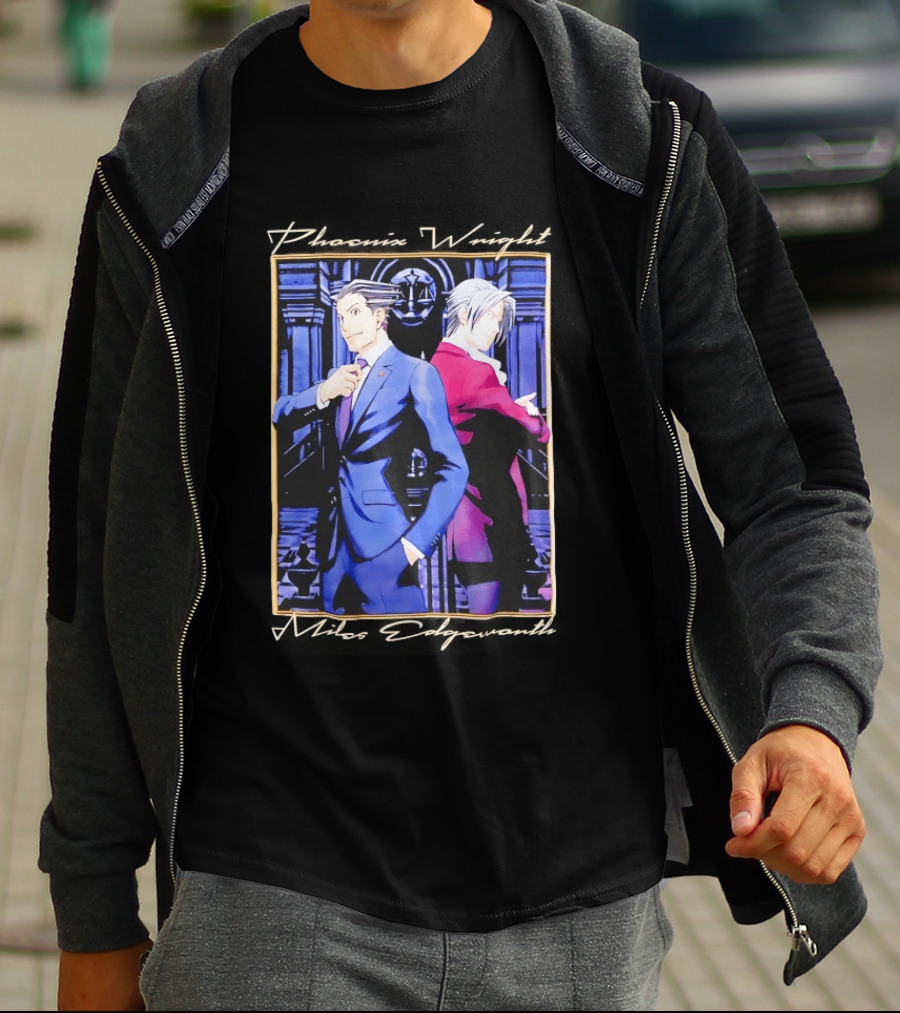 Phoenix Wright Miles Edgeworth Courtroom Showdown T-Shirt