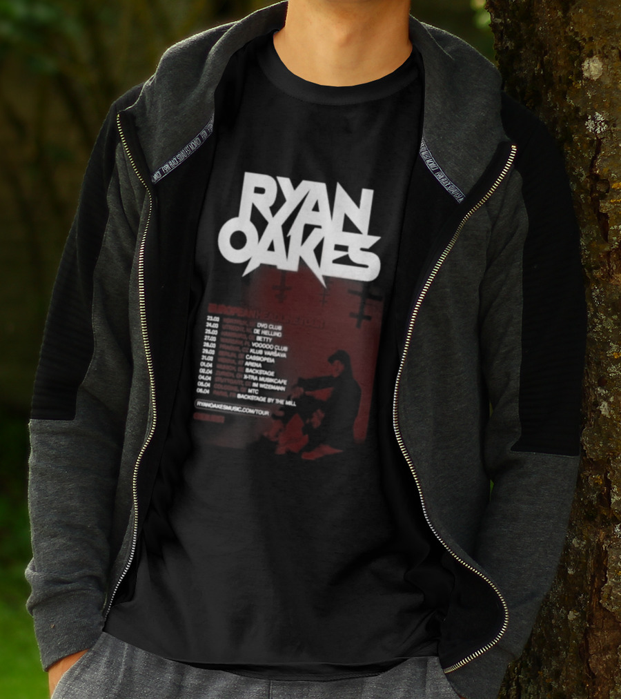 Ryan Oakes European Headline Tour 2026 Locations And Dates T-Shirt