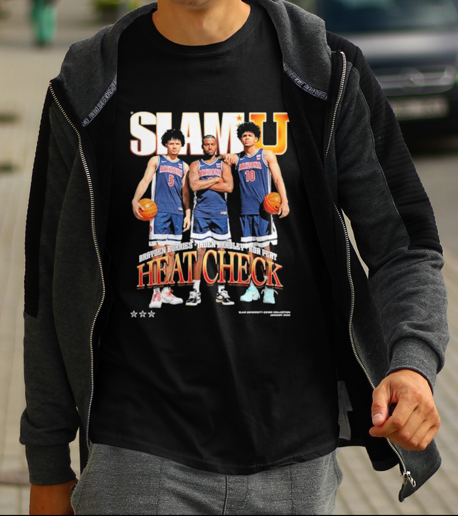 Arizona Wildcats Slam U Heat Check Brayden Burries Jaden Bradley Koa Peat T-Shirt