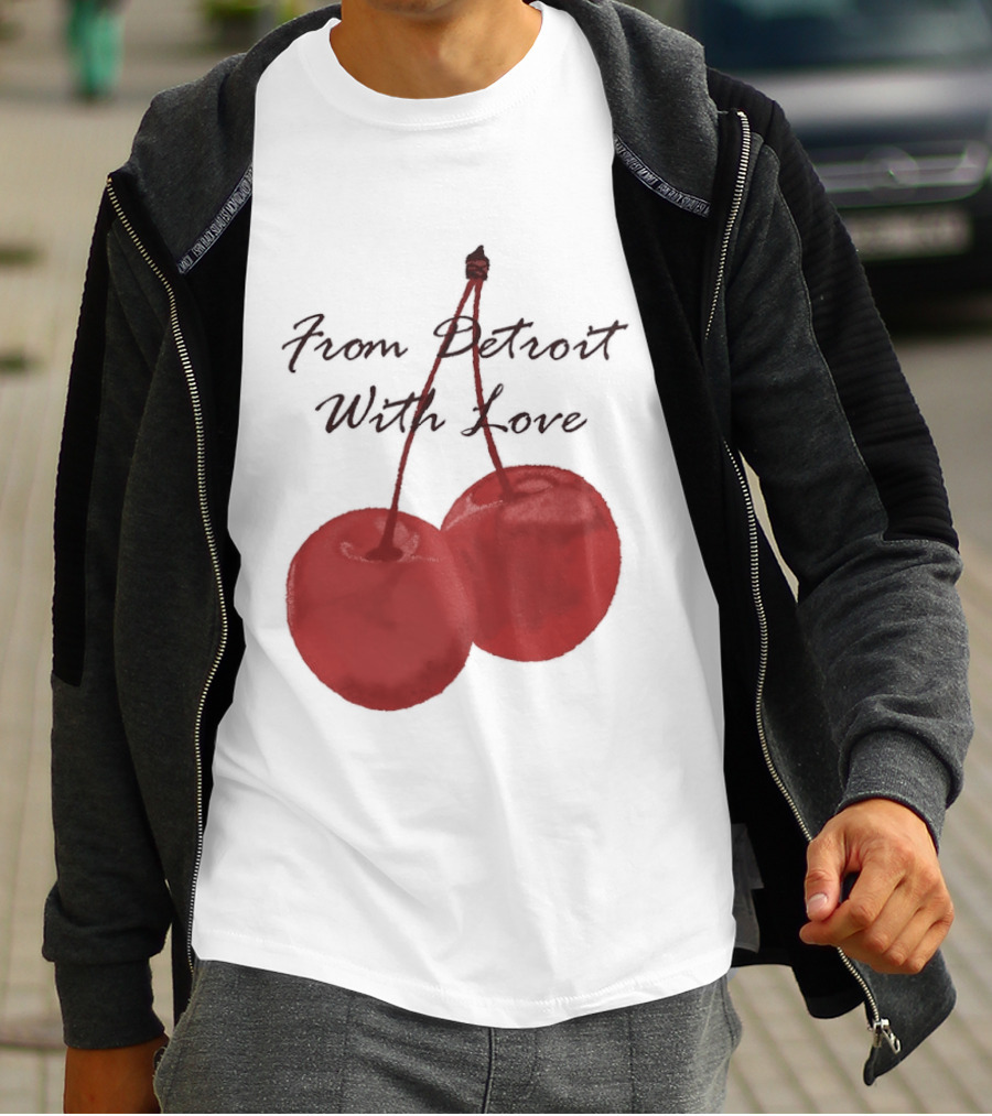 Detroit Lions From Detroit With Love Cherries T-Shirt