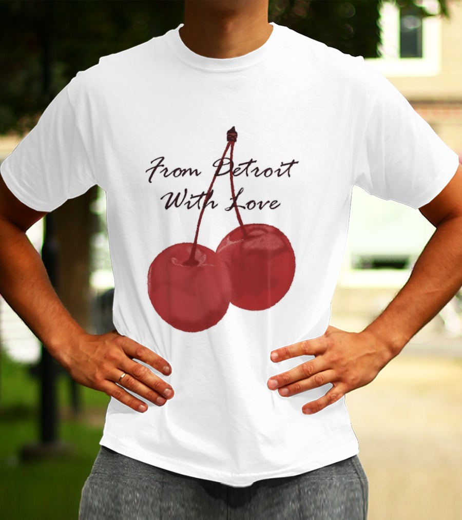 Detroit Lions From Detroit With Love Cherries T-Shirt