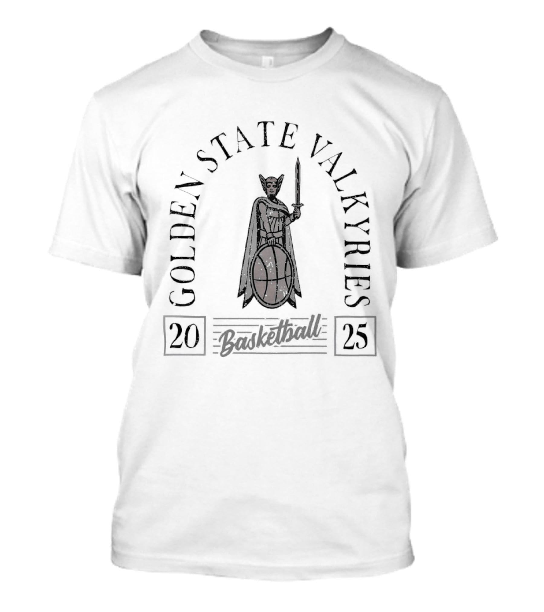 Golden State Valkyries Basketball 2025 Stadium Platinum T-Shirt