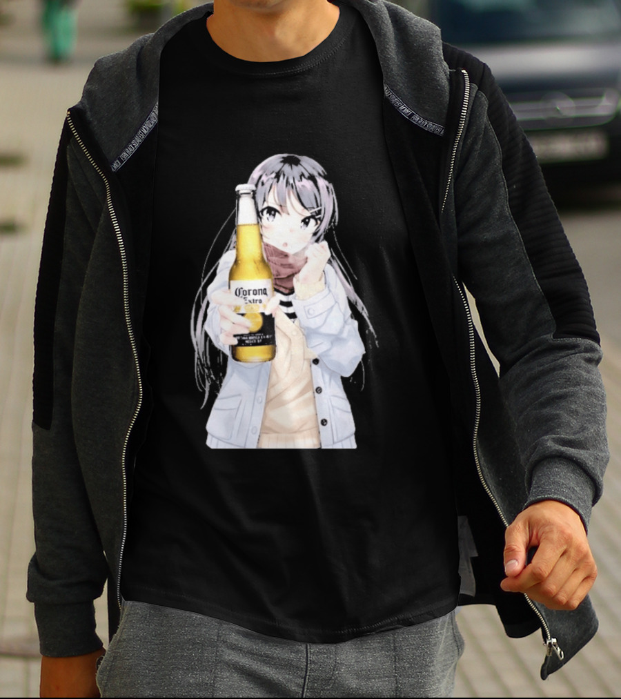 Corona Extra Anime Waifu Rabbit Beer Fusion T-Shirt