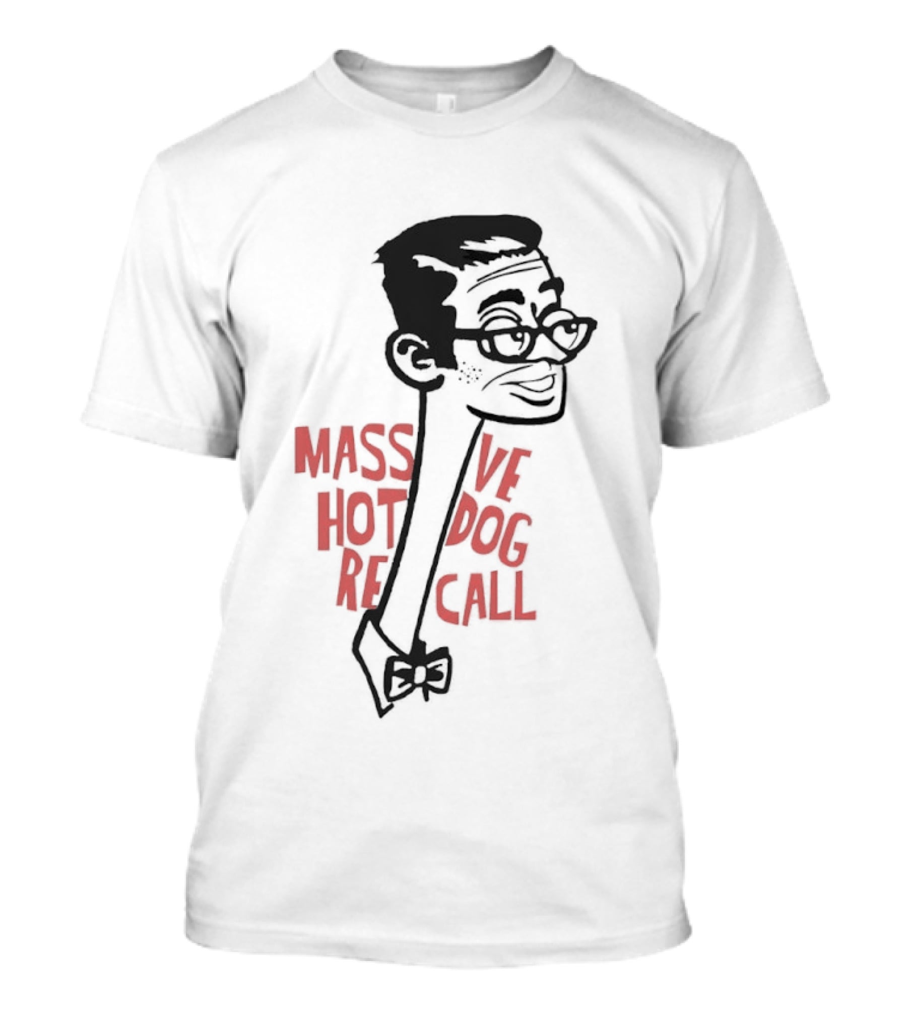 Massive Hot Dog Recall Bowtie Character Sketch T-Shirt