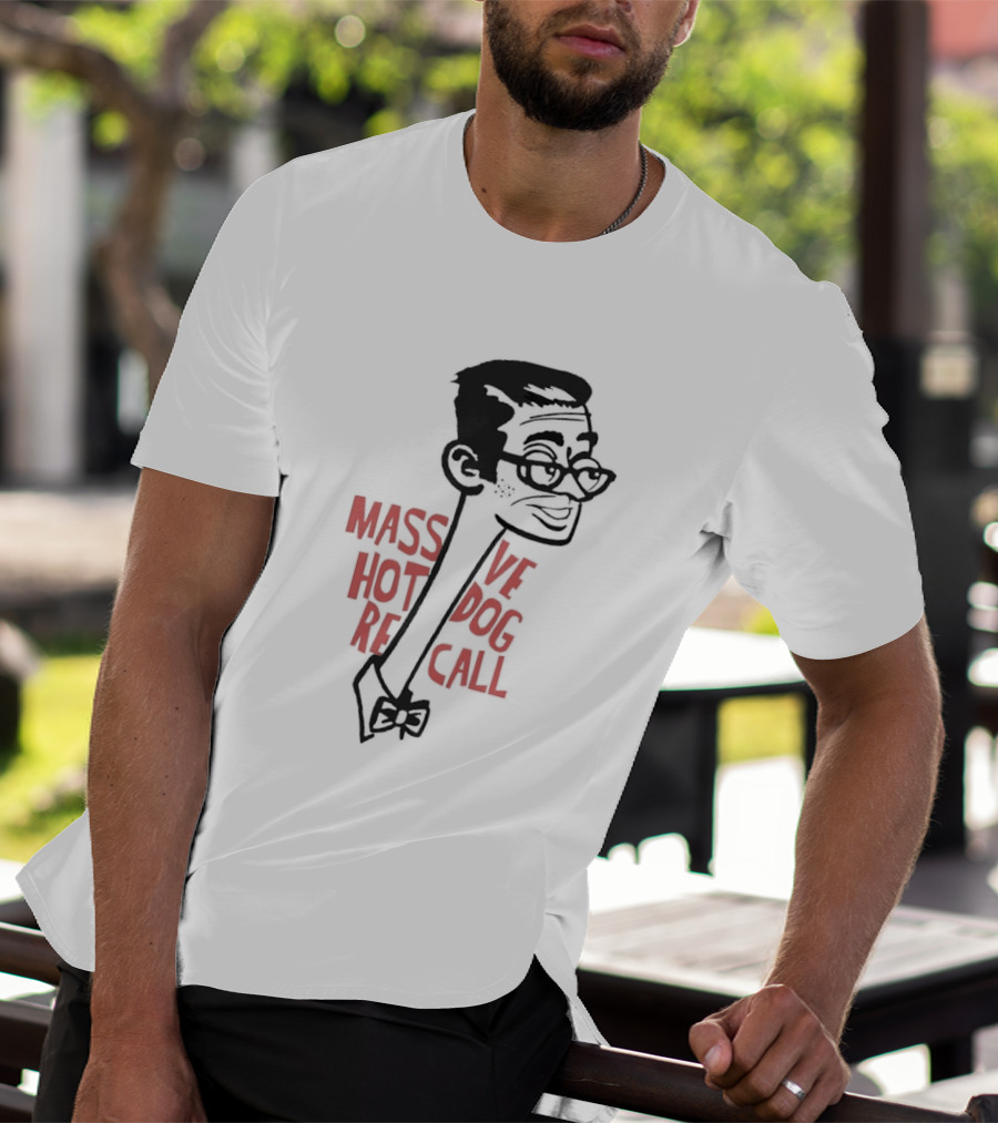 Massive Hot Dog Recall Bowtie Character Sketch T-Shirt
