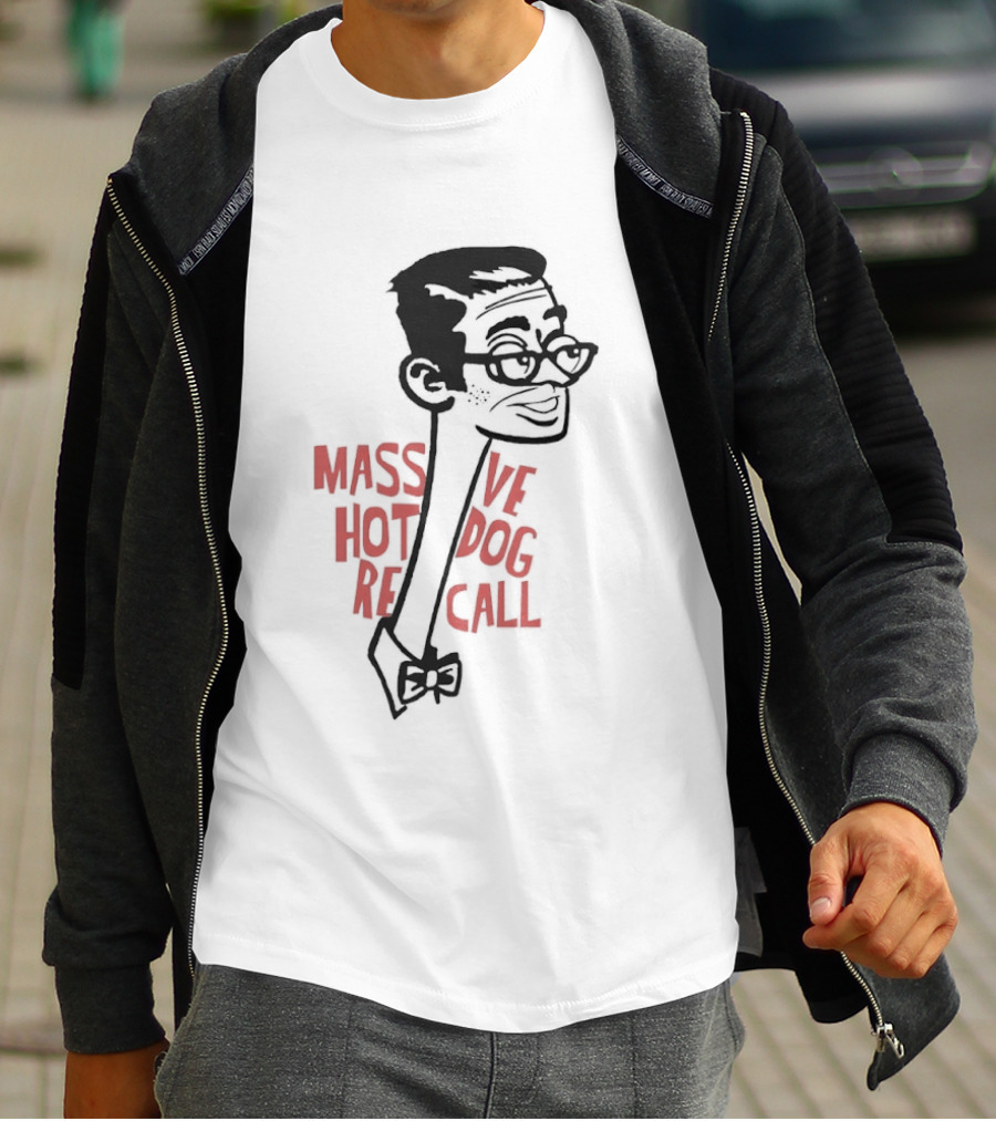 Massive Hot Dog Recall Bowtie Character Sketch T-Shirt