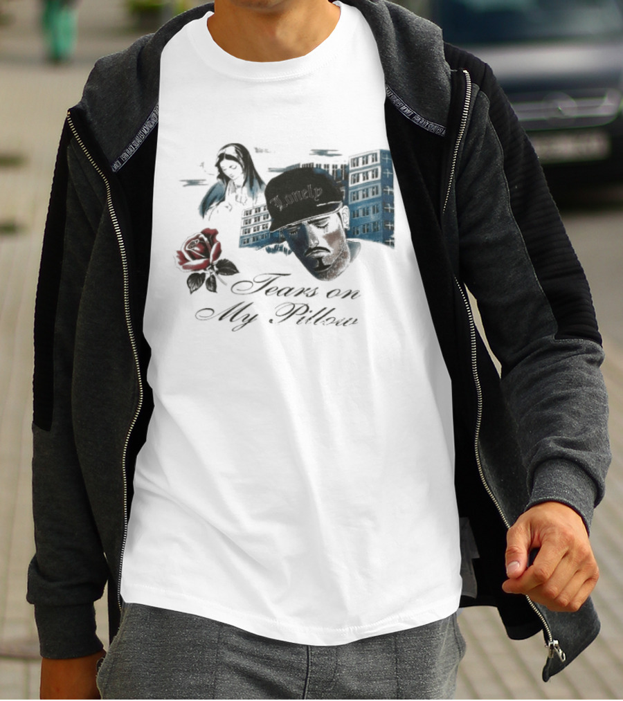 Willy Chavarria Tears In My Pillow Rose Lonely Cityscape Expressions T-Shirt