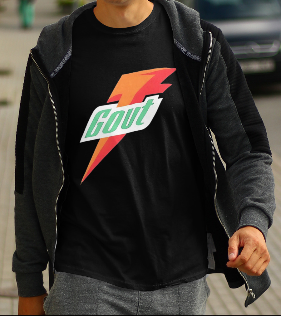 Gout Parody Orange Bolt T-Shirt