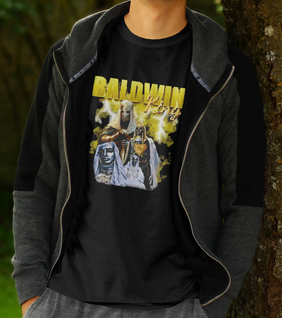 Baldwin King Medieval Knights Epic Heroic Adventure T-Shirt