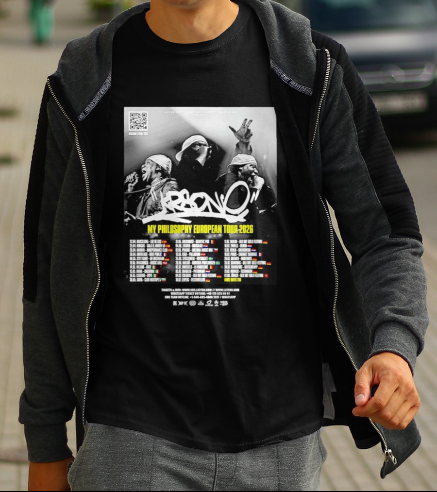 KRS One My Philosophy European Tour 2026 Dates And Locations T-Shirt