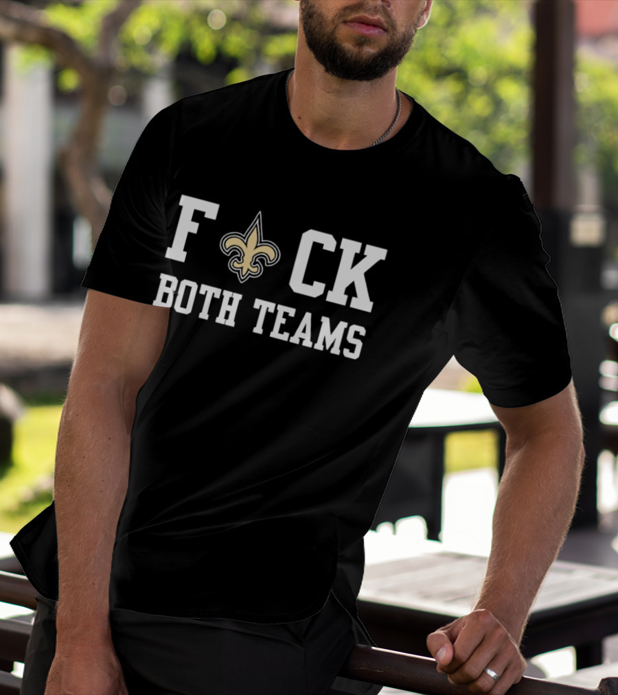 New Orleans Saints Fleur De Lis Both Teams Rivalry T-Shirt