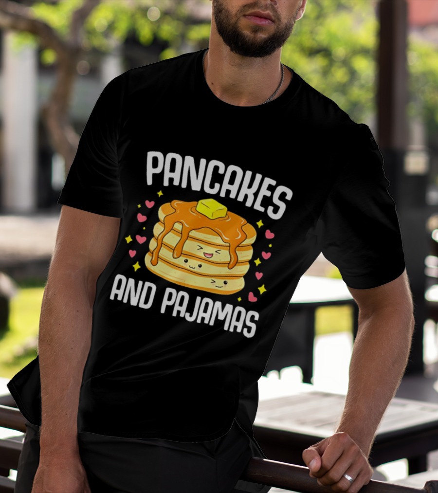 Pancakes And Pajamas Kawaii Cute Pancake Lover Toddler T-Shirt