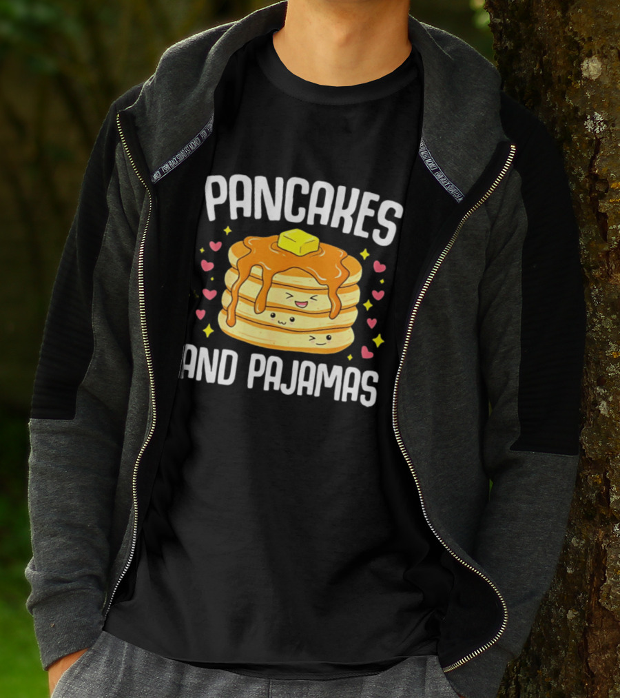 Pancakes And Pajamas Kawaii Cute Pancake Lover Toddler T-Shirt