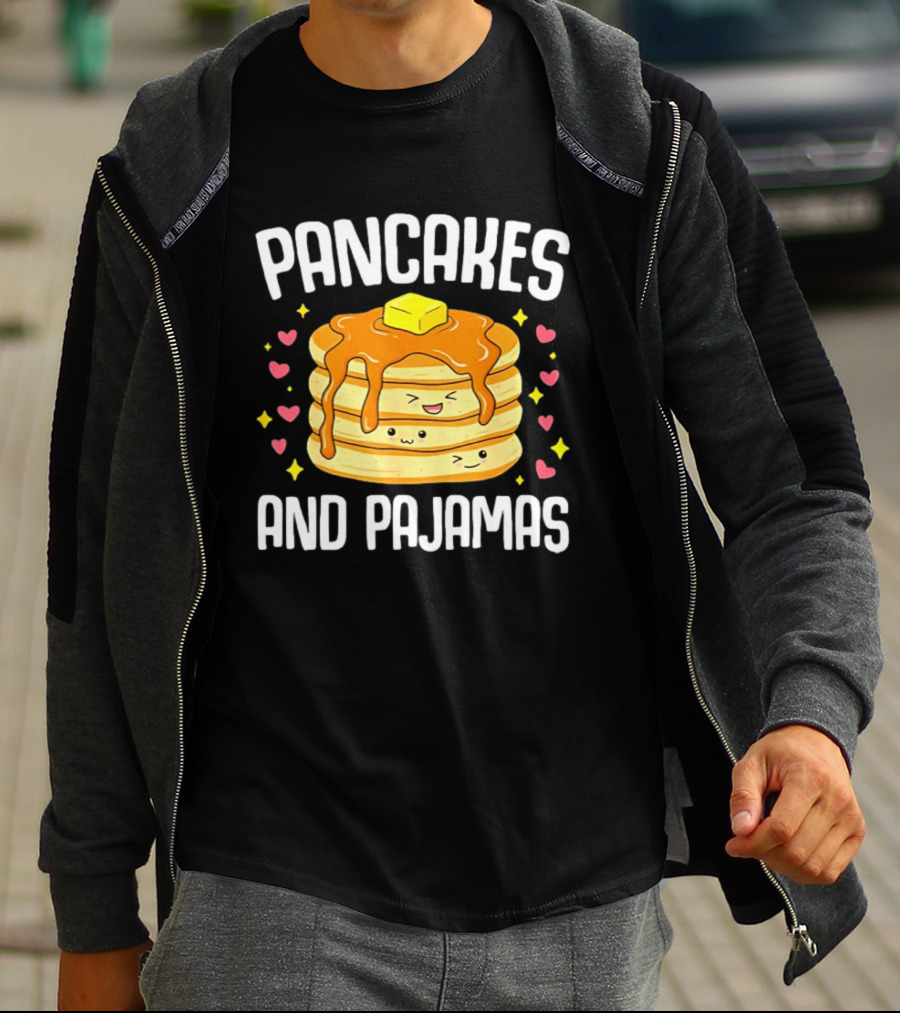 Pancakes And Pajamas Kawaii Cute Pancake Lover Toddler T-Shirt
