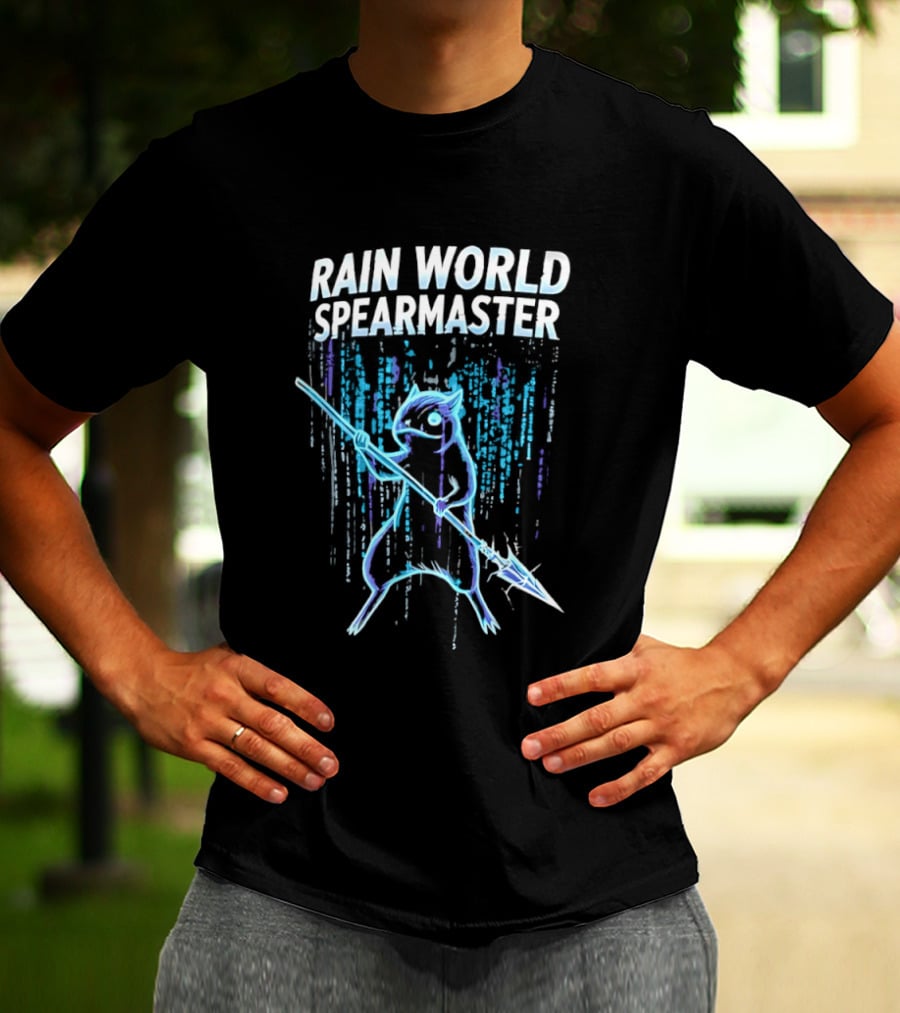 Rain World Spearmaster Character Art Neon Glow T-Shirt