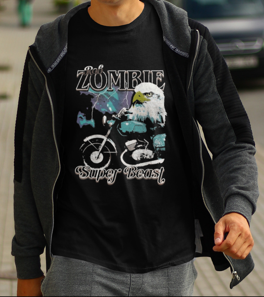 Rob Zombie Super Beast Eagle Motorbike T-Shirt