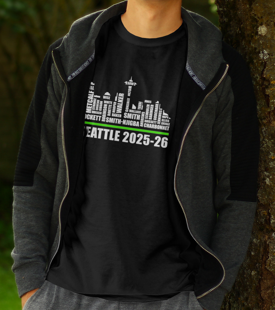 Seattle 2025 26 Skyline City Seahawks T-Shirt