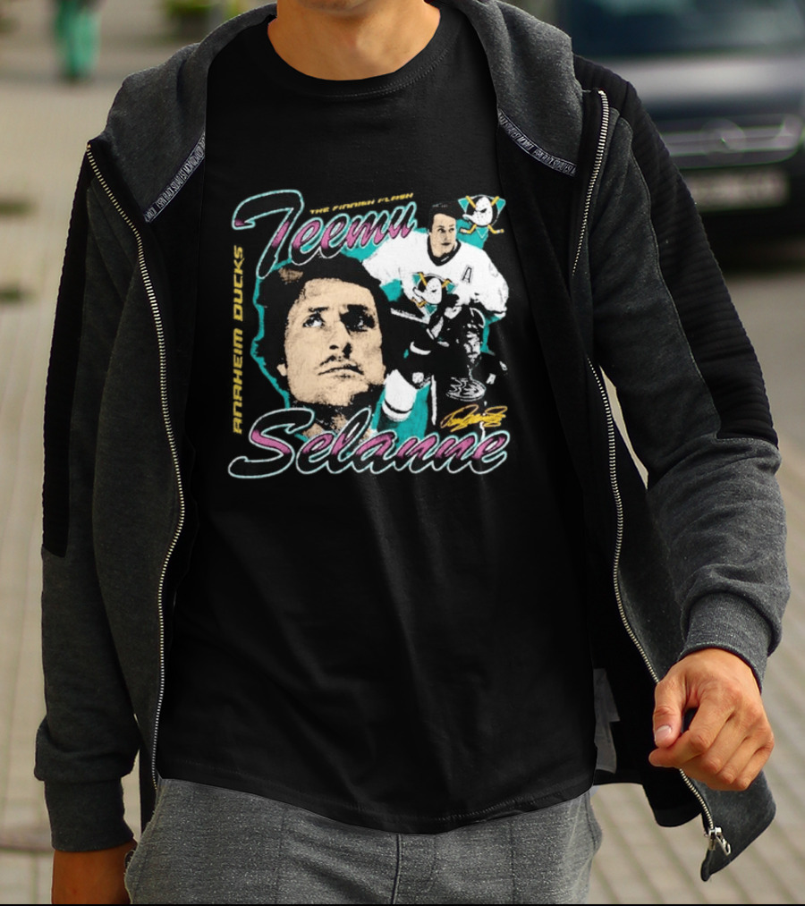 Teemu Selanne The Finnish Flash Anaheim Ducks T-Shirt