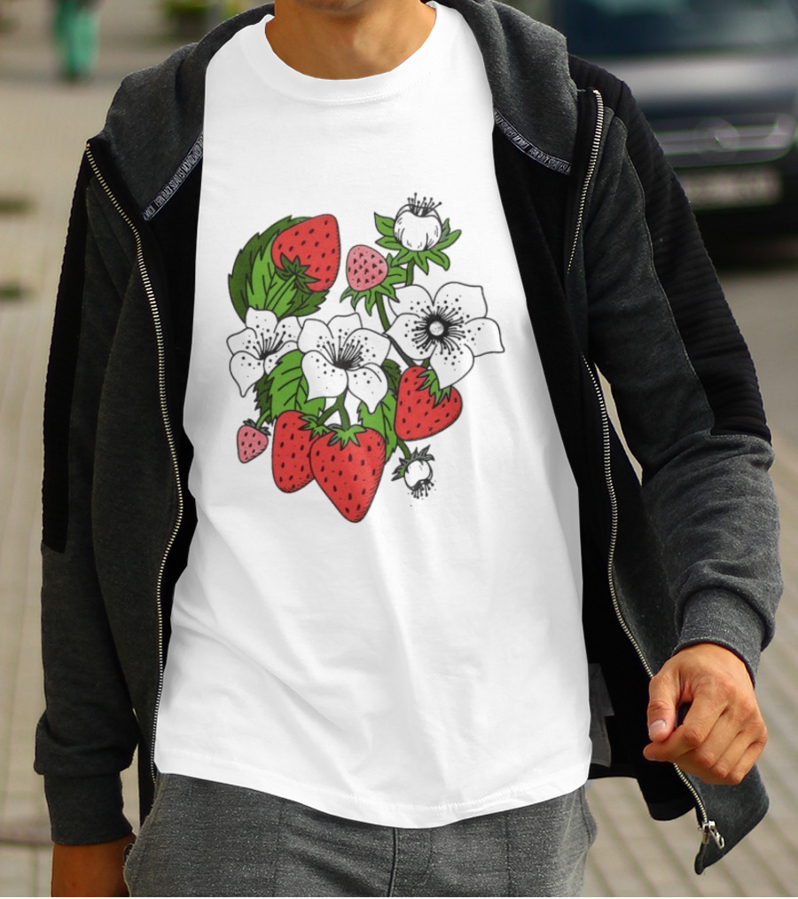 Big Bud Press Strawbaby Anniversary Strawberry Botanical T-Shirt