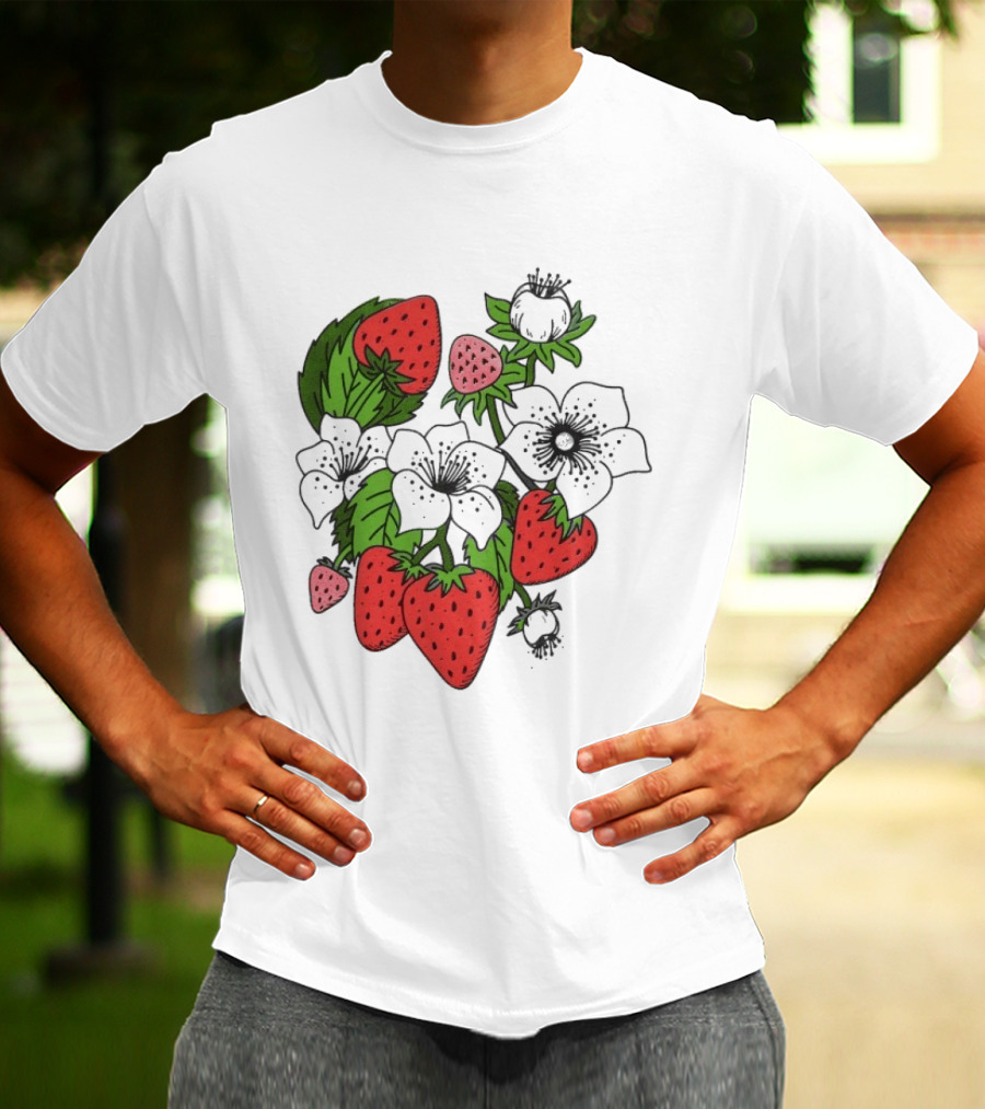 Big Bud Press Strawbaby Anniversary Strawberry Botanical T-Shirt