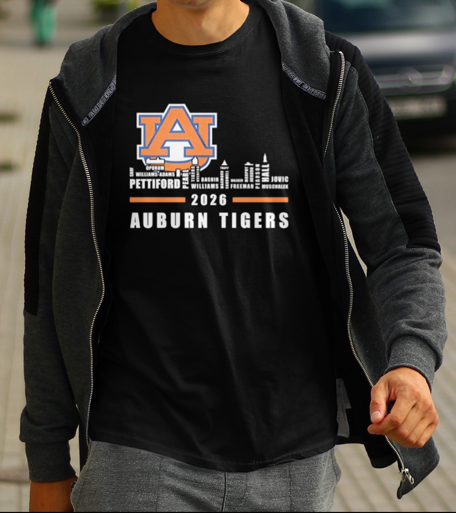 Auburn Tigers 2026 Pettiford Williams Broome Battie Skyline T-Shirt