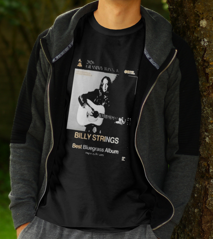 Billy Strings 2026 Grammy Winner Best Bluegrass Album Performance Acoustic Guitar T-Shirt
