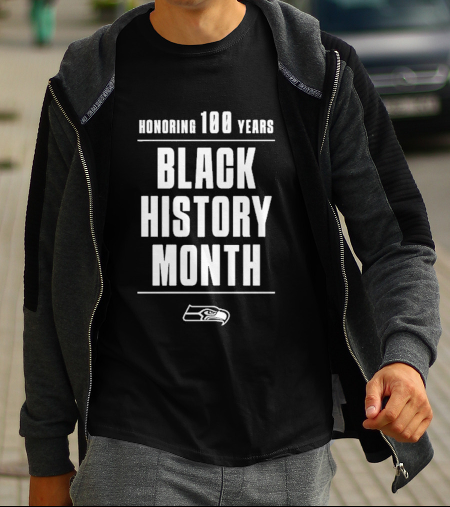Honoring 100 Years Black History Month Seahawks T-Shirt